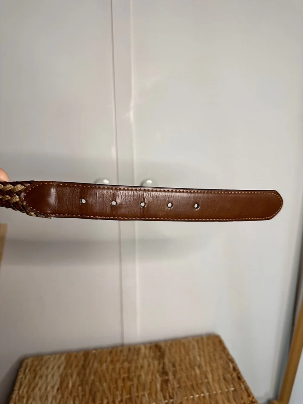 Men's Brown Braided Leather Belt -‎ Classic Casual Style